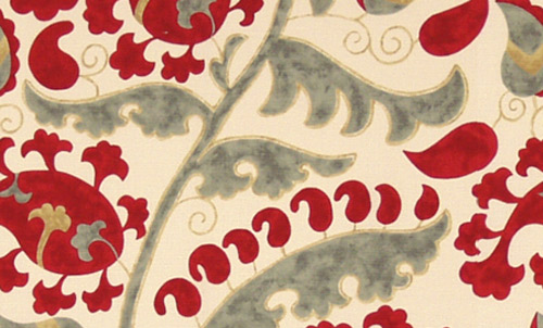 Tela clara estampats vermells